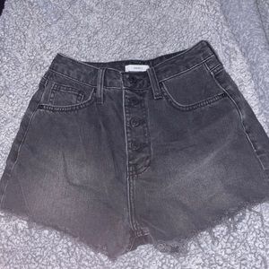 Black jean shorts